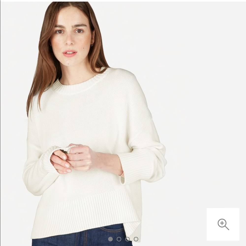 Everlane Cotton Long Sleeve Crew Sweater Sz Small